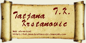 Tatjana Krstanović vizit kartica